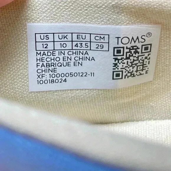 Toms canvas slip on shoes sz  12 - Picture 7 of 7